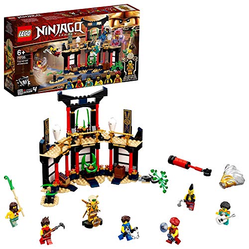 LEGO Ninjago Il Torneo degli Elementi, Playset Tempio con Piattaforma da Battaglia e Minifigure d'oro di Lloyd, 71735