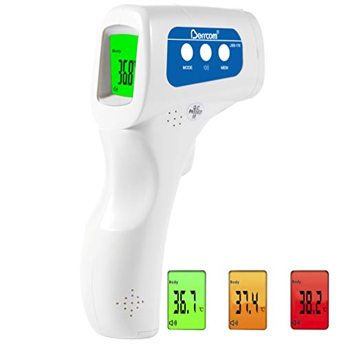 Berrcom, termometro a infrarossi senza contatto, per la fronte e la febbre del bambino, termometro 4 in 1, multifunzione, allarme per febbre, ricordo, per bambini e adulti
