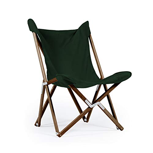 Telami - Sedia Tripolina - Collezione Ducale - Pieghevole e Leggera - Verde Bosco - Legno Tinto Teak - Made in Italy - Mobili da Esterno - Alta qualità - Legno Massello di Faggio -69 x 106 x 83 cm