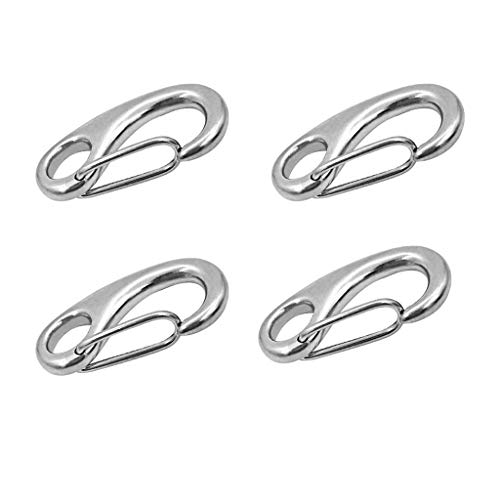 HaoYueDa 4pcs Marine Molla dell'Acciaio Inossidabile della Clip moschettone/Lobster Claw 50 x 18 mm