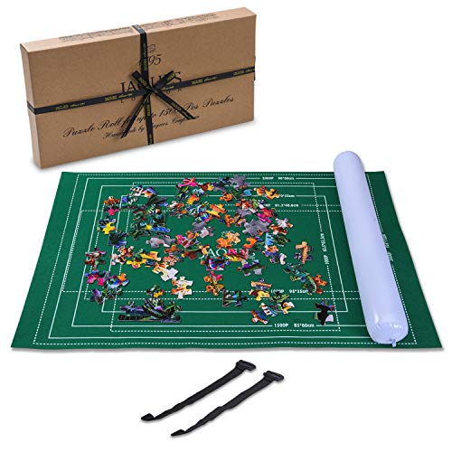 Jaques of London Puzzle Gonfiabile Roll Upto 1500 PCS - Tappetino per Puzzle con Panno Pieghevole - Jigsaw Puzzle Roll Up con Chiusura a Strappo ...