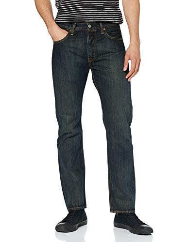 Levi's 501 Original Fit Jeans, Blu Dark Clean, 32W / 36L Uomo