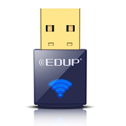 Adattatore WiFi Bluetooth EDUP USB, adattatore di rete wireless nano USB per laptop, dongle Wi-Fi per PC desktop compatibile con Windows 10/7/8 / 8.1 / XP Mac OS X 10.6-10.15.3
