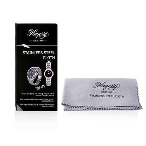 Hagerty Panno lucidante per orologi e accessori in acciaio e metalli bianchi 30 x 36 cm, 1 pezzo