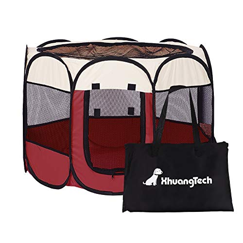 XianghuangTechnology - Box per animali domestici, in morbido tessuto, portatile e pieghevole, uso in ambienti interni ed esterni, 80 cm (diametro) x 58,4 cm (altezza)