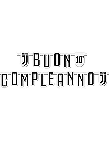 Bigiemme Festone Buon Compleanno Jumbo 294x20cm Personalizzabile con Adesivi Juventus