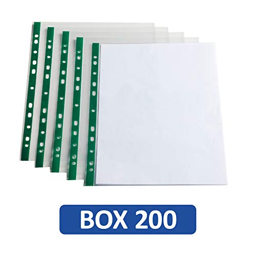 Elba Buste trasparenti con fori, formato A4 Box of 200