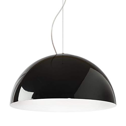 Lampada a sospensione moderna in metallo E27, Diametro 40cm - 60cm, (Nero/Bianco, 60cm)