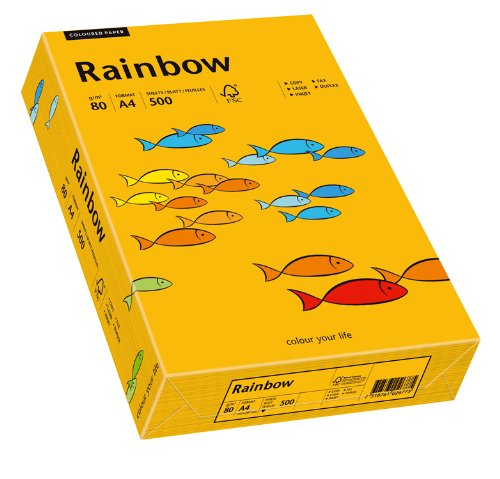 Papyrus Rainbow 88042409 - Carta multiuso da 80 g/m², formato A4, 500 fogli, colore: Arancione