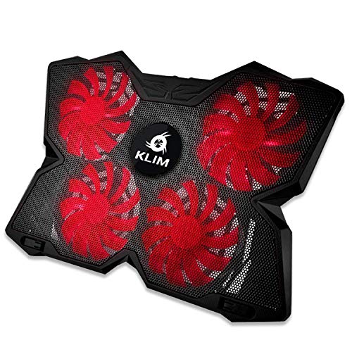 KLIM™ Wind - Base di Raffreddamento PC Portatile + Il più Potente Supporto PC Portatile + Azione Rapida 1200 RPM + Gaming Laptop Stand + Nero + Nuova Versione 2020