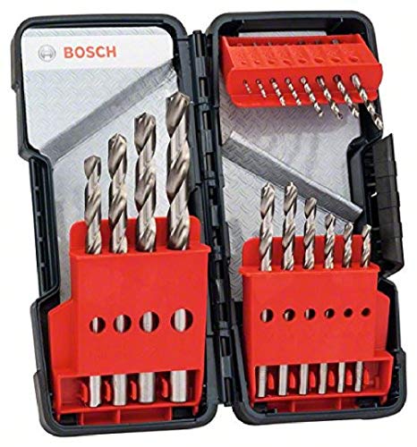 Bosch Professional ToughBox HSS-G Set Punte Metallo, 1 - 10 mm, 18 Pezzi