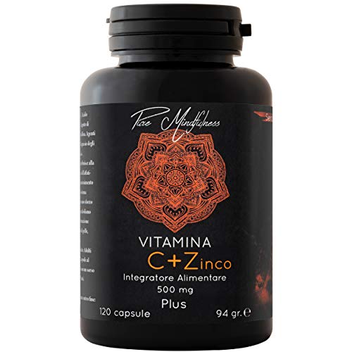 Vitamina C Pura Alto Dosaggio + Zinco Integratore Per Le Difese Immunitarie 120 Capsule Integratore Vitamina C Senza Glutine Acido Ascorbico Puro Ad Alto Potere Antiossidante | kolidur