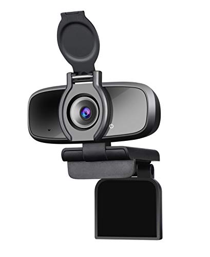 Dericam Webcam, Webcam HD 1080P, Webcam USB per videochiamate, Giochi e Streaming Live con Microfono a cancellazione di Rumore e otturatore della Privacy
