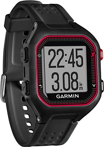 Garmin Forerunner 25 Running GPS con Funzione Fitness Band, Large, Nero/Rosso