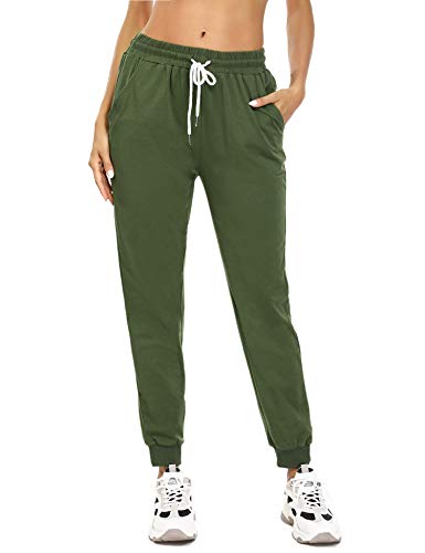 Sykooria Pantaloni Sportivi Donna in Cotone Pantaloni Jogger con Coulisse Pantaloni Sportivi Morbidi Leggeri Pantaloni Casual Donne Piede del Fascio