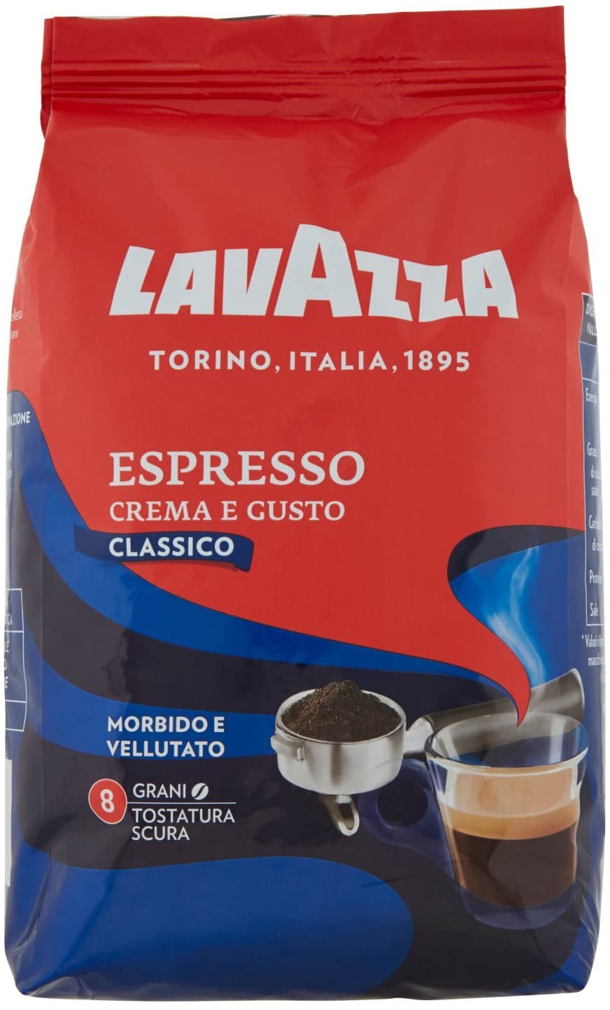 Lavazza Caffè in Grani per Macchina Espresso Crema e Gusto - 1 Kg