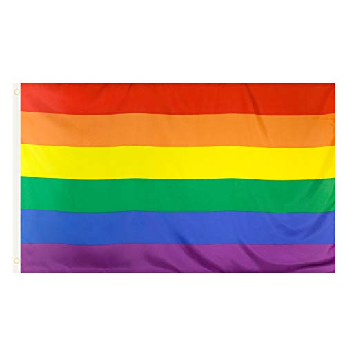 TRIXES Grande Bandiera LGBT Arcobaleno, Gay Pride, Festival, diversità, 5 Piedi x 3 Piedi.