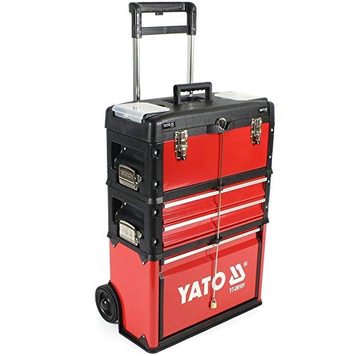 Yato YT-09101 Cassetta degli attrezzi Metallo Nero, Rosso