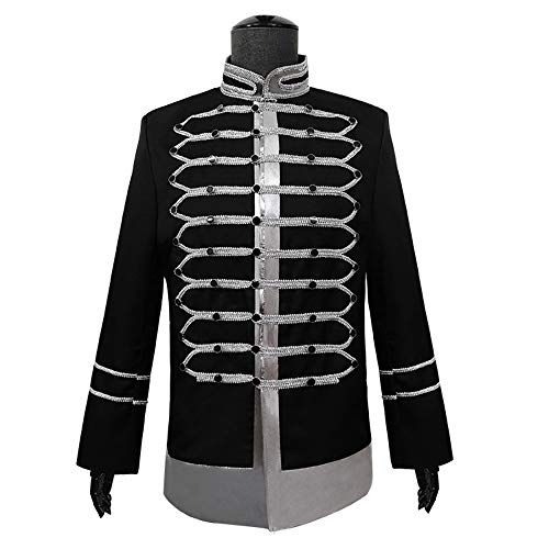 OUJIE Vintage Medievale da Uomo, Costume da Principe, Giacca, Uniforme di Halloween,S