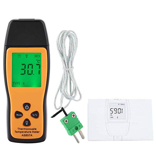 Biunixin Termometro Digitale LCD, termometro AS857 con termocoppia di Tipo K.