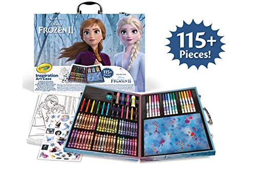 CRAYOLA- Valigetta dell'artista Disney Frozen 2, per disegnare e colorare, 115 Pezzi, Multicolore, 04-0635