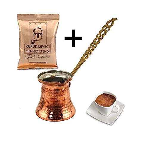 Caffè Turco Turco kaennchen rame macchina per il caffè pentola con manico in metallo XX-Small con 100 G di caffè turco UK