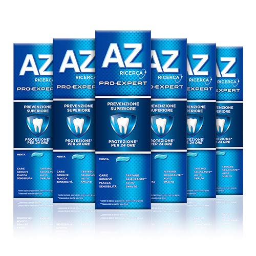 AZ Ricerca Dentifricio Pro-Expert Prevenzione Superiore, Confezione da 6 Pezzi