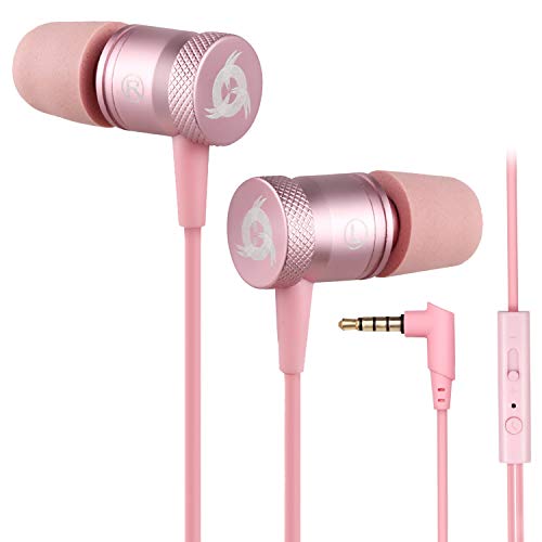 KLIM™ Fusion Auricolari con Microfono + Audio di Alta qualità + Cuffie Rosa di Lunga Durata con Memory Foam + Garanzia 5 Anni - Jack 3.5 mm per iOS Android PC Console + Nuova Versione 2020 + Rosa