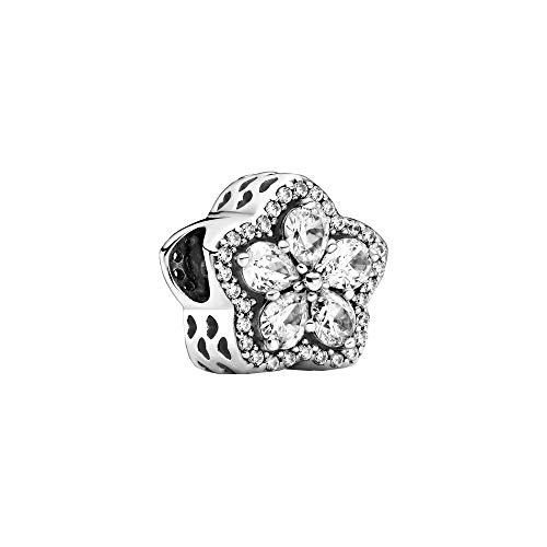 Pandora - Ciondolo a forma di fiocco di neve, in argento Sterling, 10,6 x 12,4 x 12,4 mm (profondità x altezza x larghezza)