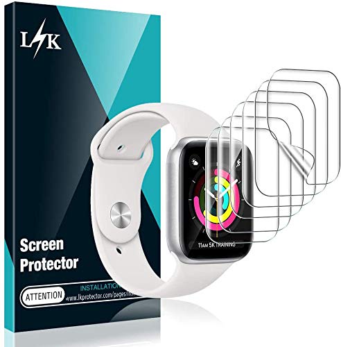 L K 6 Pezzi Pellicola Protettiva per Apple Watch 38mm 1/2/3, Apple Watch 40mm Series 5/4, Proteggi Schermo e pellicole in TPU [Senza Bolle] [No Lifted Edges] [qualità Premium] HD Clear Pellicola