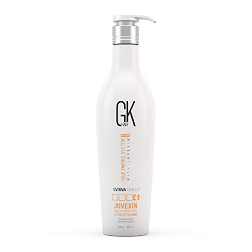 Global Keratin GKhair GK Hair Shield Conditioner 650ml | Contro il sole, i raggi UV / UVA | Per capelli secchi e con doppie punte con aloe vera e oli naturali - tutti i tipi di capelli