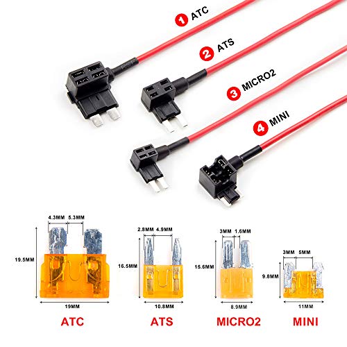 VIOFO 4 pezzi fusibili circuito ATC ATS MICRO2 MINI adattatore Holder