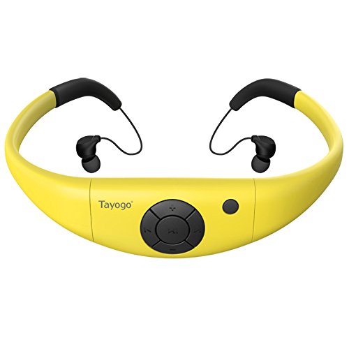 Tayogo Lettore MP3 Subacqueo Nuoto Cuffie Nuoto Auricolari Piscina 8GB Disco U Rimovibile per Nuoto Sport