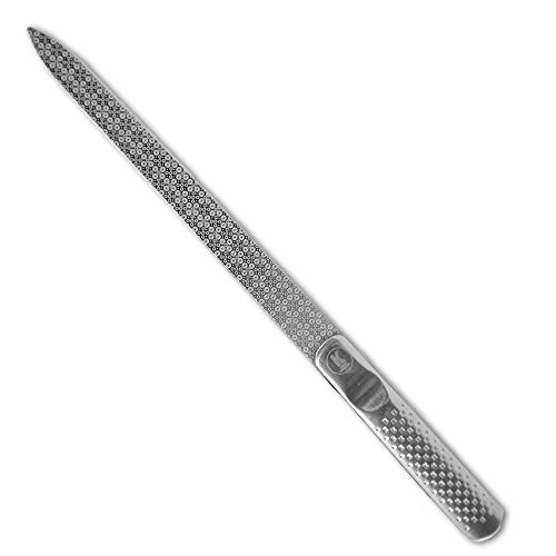 K-Pro lima per unghie in acciaio inox con grana grossa e fine - lunghezza 15,4 centimetri