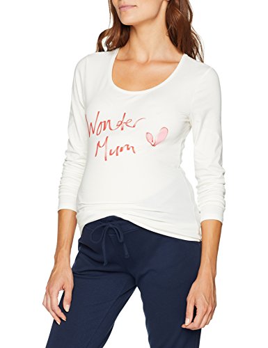 Esprit Maternity T-Shirt LS Maglietta a Maniche Lunghe Premaman, Avorio (off White 110), XXL Donna