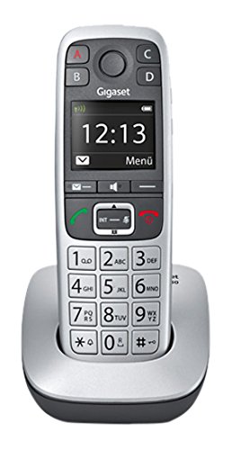 Gigaset E560 Telefono Cordless, Tasti Grandi, Numeri sul Display Grandi, Tastiera Illuminata, Suonerie e Audio Potenziato, Tasto SOS, Grigio [Italia]