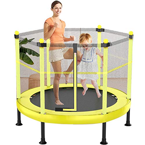 Sport Trampolino per Bambini Fitness, Trampolino da Giardino Trampolino Indoor Trampolino Bambini Outdoor con Rete di Sicurezza E Bordo Bambini Giocare A Rilascio di Rimbalzo Energia per Bambini