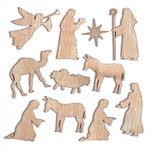 Baker Ross Mini formes en bois sur la Nativité (Paquet de 45)