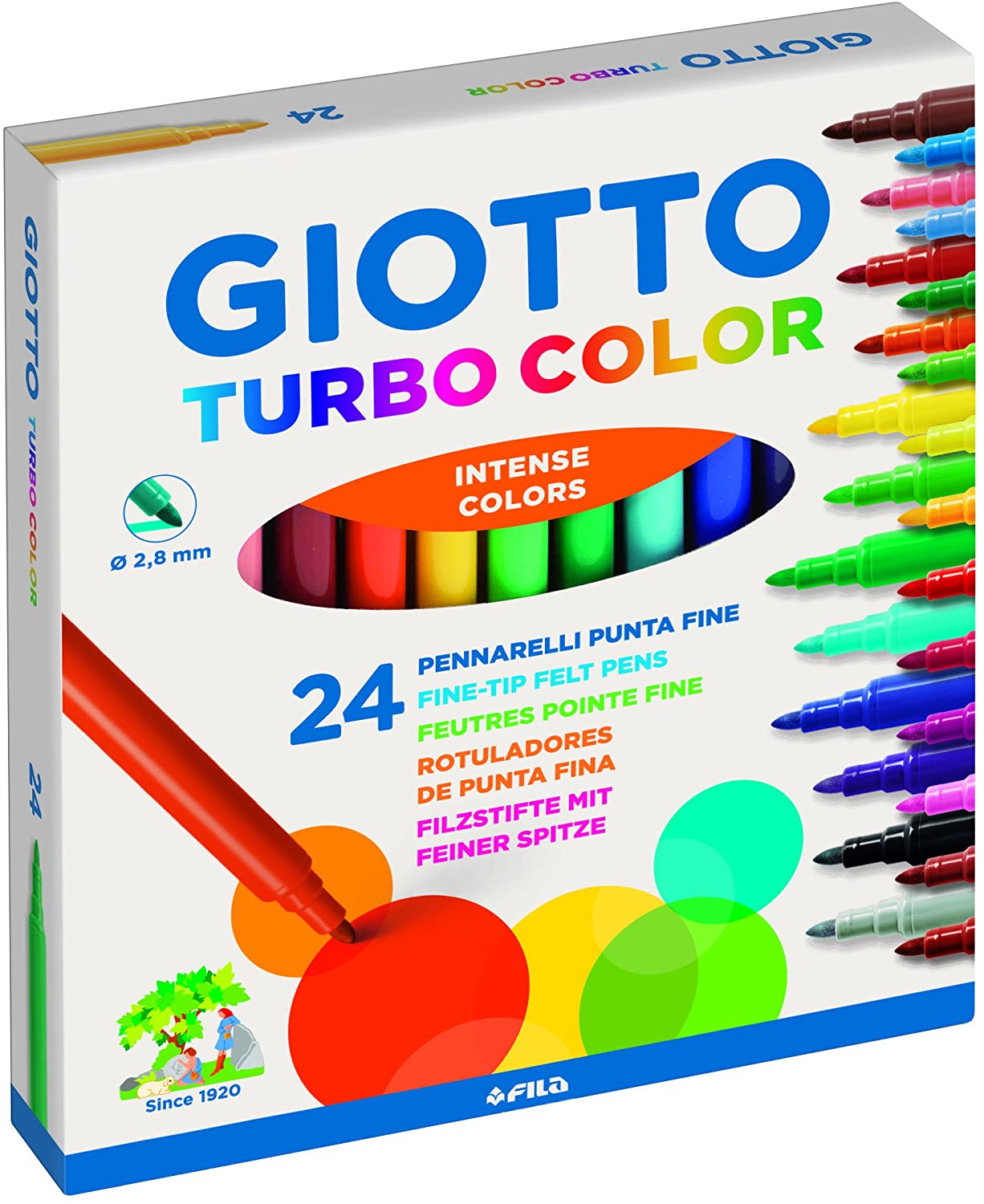 Giotto, 24 Pennarelli Giotto Turbo