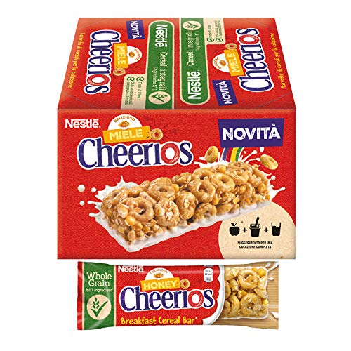 Cheerios Barretta di Cereali Integrali al Miele con Base al Latte, 16 Pezzi
