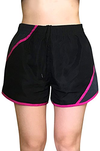 Dolamen Donna Pantaloni da Nuoto Pantalone Sportivo Yoga Shorts, Costumi da Bagno Donna Pantaloncini Bikini Costume Intero Moda da Bagno Shorts Swimwear Costume Mare, Boyleg Style (XX-Large, Nero I)