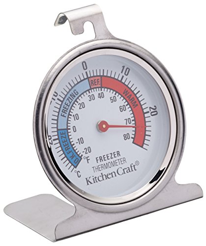 Kitchen Craft Termometro da frigo in acciaio INOX, Metallizzato