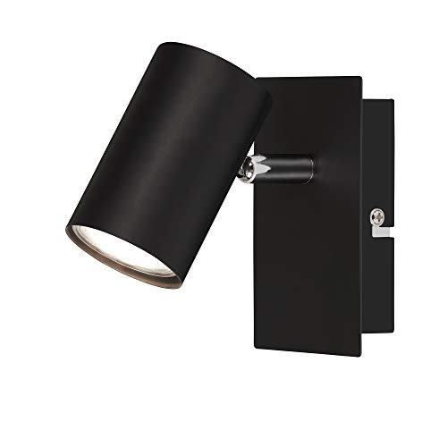 Briloner Leuchten - Faretto da parete, orientabile, faretto a 1 lampadina, GU10, max. 40 watt, colore nero