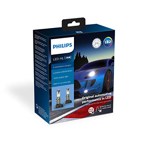 Philips 1342XUWX2 X-tremeultinon LED gen2 con esclusivi LED per auto lumileds, Luce Bianca