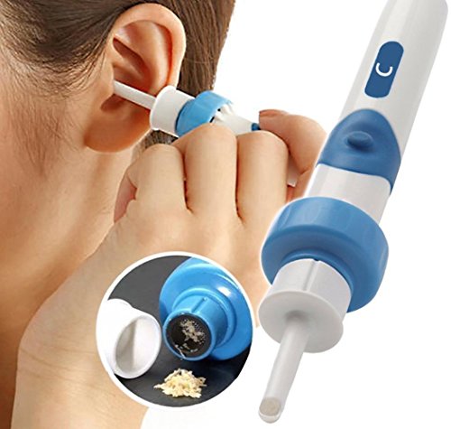 Kit rimozione cerume elettrico, elettrico Ear Cleaner, con 2 new-designed punte di ricambio e pennello