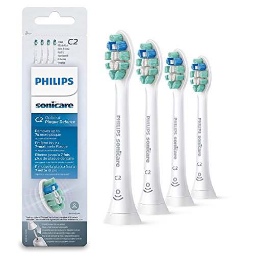Philips Sonicare Optimal Plaque difesa Brushsync abilitato testine di ricambio, bianco, confezione da 4