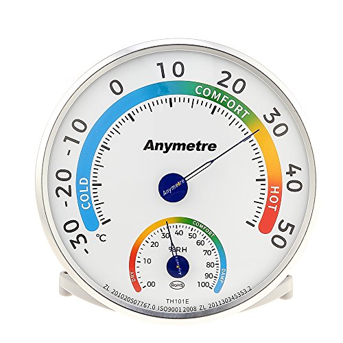 Termometro analogico con igrometro per interni ed esterni, adatto per la stanzetta dei bambini e le serre