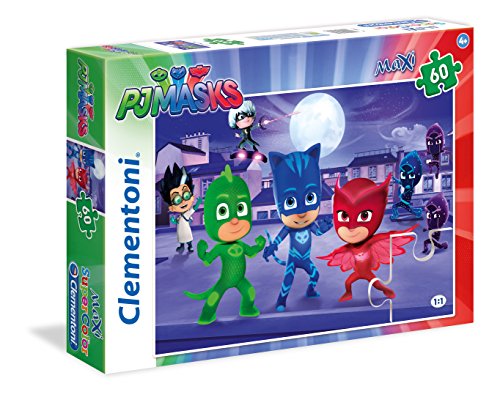 Clementoni Masks PJ MARKS Supercolor Puzzle Maxi, 60 Pezzi, 26423