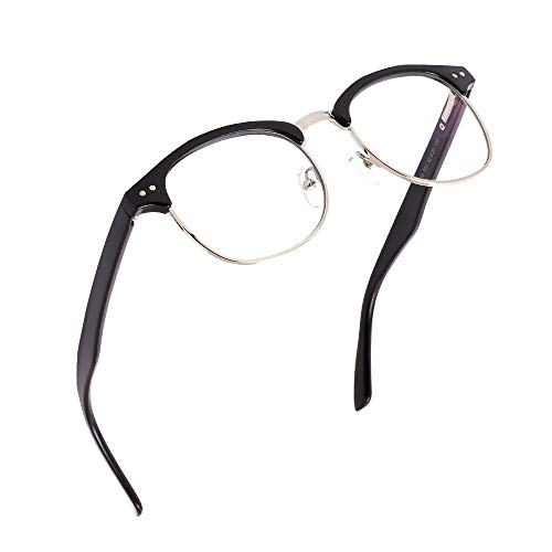 Cyxus filtro luce blu occhiali moda occhiali dormire meglio [trasparente lente] Anti affaticamento degli occhi (Occhiali a mezza montatura)