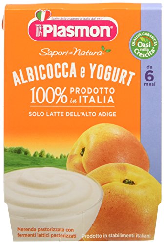 Plasmon Omogeneizzato di Yogurt Albicocca Sdn - 24 Vasetti da 120 gr